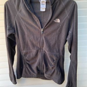 The NorthFace Fleece hooded Quarter Zip pull over